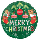 Balloon - Foil Beary Christmas Foil Balloon 45cm Each