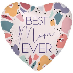 Balloon - Foil Best Mum Ever Modern Foil Balloon 45cm Each