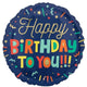 Balloon - Foil Bright Blocks Foil Balloon 45cm Each