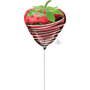 Balloon - Foil Chocolate Dipped Strawberry Mini Shape Foil Balloon Each