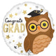 Balloon - Foil Congrats Grad Wise Owl Foil Balloon 45cm Each