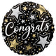 Balloon - Foil Congrats Stars Foil Balloon 45cm Each