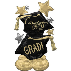 Balloon - Foil Congrats to You Grad Hats AirLoonz Balloon 83cm x 129cm Each