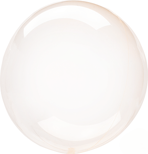 Balloon - Foil Crystal Clearz Orange Round Stretchy Balloon 50cm Each