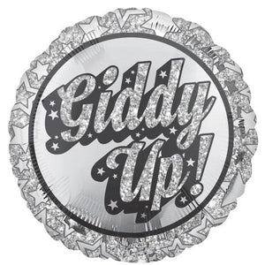 Balloon - Foil Disco Western Foil Balloon 45cm Each