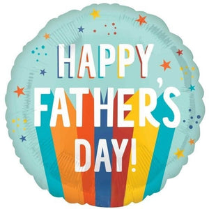 Balloon - Foil Father's Day Playful Stripes Foil Balloon 45cm Each