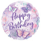 Balloon - Foil Flutters Happy Birthday Foil Balloon 45cm Each