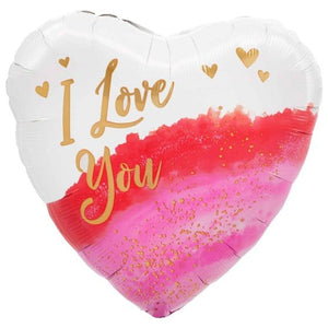 Balloon - Foil Geode Watercolour Love Jumbo Shape Foil Balloon 71cm Each