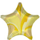 Balloon - Foil Gold Macro Marble Star Foil Balloon 45cm Each