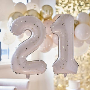 Balloon - Foil Gold Party 21 Milestone Balloons 66cm Each