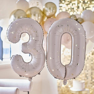 Balloon - Foil Gold Party 30 Milestone Balloons 66cm Each