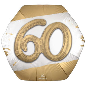 Balloon - Foil Golden Age 60 Multi-Balloon 76cm x 71cm Each