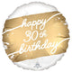 Balloon - Foil Golden Age Happy 30th Birthday Foil Balloon 45cm Each