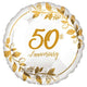 Balloon - Foil Happy 50th Anniversary Foil Balloon 45cm Each