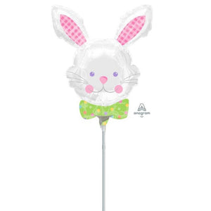 Balloon - Foil Happy Hop Bunny Mini Shape Foil Balloon Each