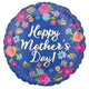 Balloon - Foil Happy Mother's Day Circled in Flowers Foil Balloon 45cm Each