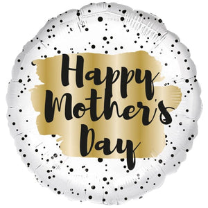 Balloon - Foil Happy Mother's Day Gold Spot Foil Balloon 45cm Each