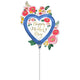 Balloon - Foil Happy Mother's Day Painted Floral Heart Mini Shape Foil Balloon Each