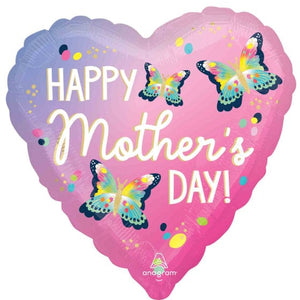 Balloon - Foil Happy Mother's Day Vibrant Flutters Foil Balloon 45cm Each