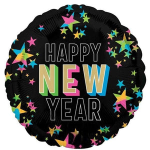 Balloon - Foil Happy New Year Glow Foil Balloon 45cm Each