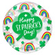 Balloon - Foil Happy St Patrick's Day Rainbows & Shamrocks Printed Clearz Stretchy Balloon Each