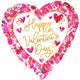 Balloon - Foil Happy Valentine's Day Heartful Foil Balloon 45cm Each