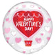 Balloon - Foil Happy Valentine's Day Printed Clearz Stretchy Hot Air Balloon Each