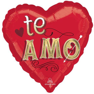 Balloon - Foil Just My Type Te Amo Foil Balloon 45cm Each