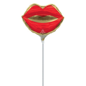 Balloon - Foil Kiss Lips Mini Shape Foil Balloon 35cm Each