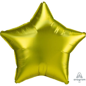 Balloon - Foil Lemon Star Satin Luxe Foil Balloon 45cm Each