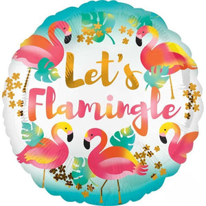 Balloon - Foil Let's Flamingle Foil Balloon 45cm Each