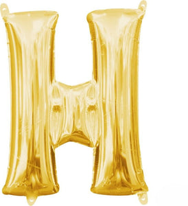 Letter H Gold Foil Balloon 40cm Each
