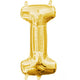 Balloon - Foil Letter I Gold Foil Balloon 40cm Each