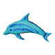 Balloon - Foil Ocean Blue Dolphin Mini Shape Foil Balloon Each