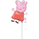 Balloon - Foil Peppa Pig Mini Shape Foil Balloon Each