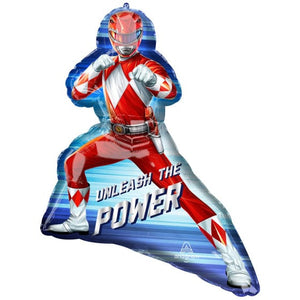 Balloon - Foil Power Rangers Red Ranger SuperShape Foil Balloon 63cm x 68cm Each