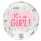 Balloon - Foil Printed Clearz It's a Girl Floral Stretchy Foil Balloon 45cm Each