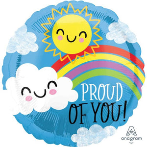 Balloon - Foil Proud of You Happy Sun & Cloud Foil Balloon 45cm Each