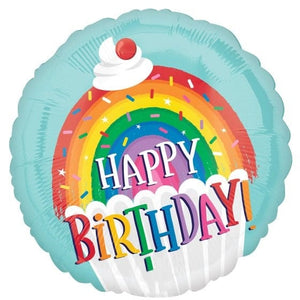 Balloon - Foil Rainbow Sprinkles Birthday Foil Balloon 45cm Each