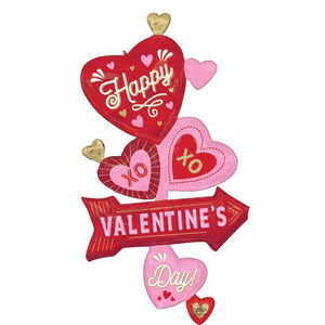 Balloon - Foil Retro Valentine's Day Arrow Giant Multi-Balloon 76cm x 132cm Each