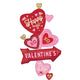 Balloon - Foil Retro Valentine's Day Arrow Giant Multi-Balloon 76cm x 132cm Each