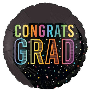 Balloon - Foil Satin Cosmic Future Graduation Foil Balloon 45cm Each