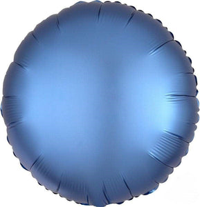 Balloon - Foil Satin Luxe Azure Circle Foil Balloon 45cm Each