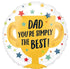 Simply the Best #1 Dad Foil Balloon 45cm Each