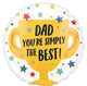 Balloon - Foil Simply the Best #1 Dad Foil Balloon 45cm Each