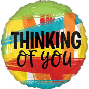 Balloon - Foil Thinking of You Primary Painted Foil Balloon 45cm Each