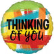 Balloon - Foil Thinking of You Primary Painted Foil Balloon 45cm Each