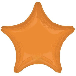 Balloon - Foil Vibrant Orange Star Foil Balloon 45cm Each