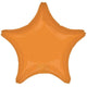 Balloon - Foil Vibrant Orange Star Foil Balloon 45cm Each