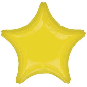 Balloon - Foil Vibrant Yellow Star Foil Balloon 45cm Each